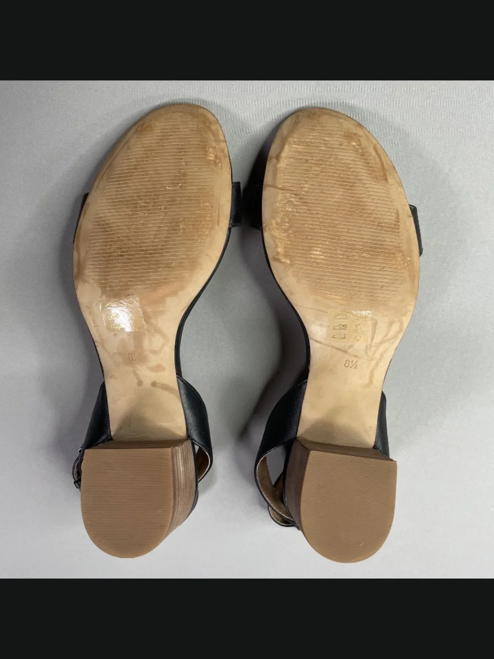 Madewell Shoes Womens 8.5 black brown leather block heel sandals boho indie